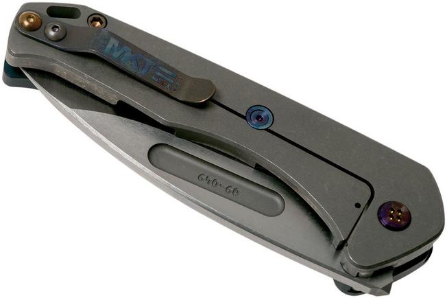 Imagen para  Medford Swift Framelock, S35VN Tumbled Drop Point, Alu Blue Handles, Flamed HW navaja