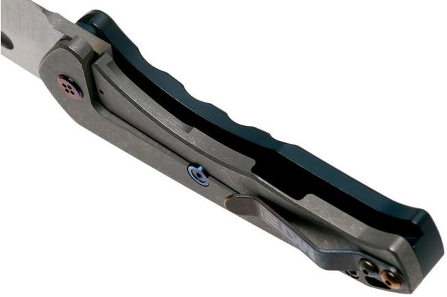 Imagen para  Medford Swift Framelock, S35VN Tumbled Drop Point, Alu Blue Handles, Flamed HW navaja