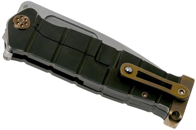 Image for Medford USMC Fighter Flipper S35VN, Tumbled Blade, PVD Handle/Spring, Pinstripe Bronze