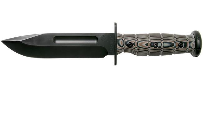 Image for Medford USMC Fighter S35VN Fixed Blade, Black PVD, Multi-colour G10, survival knife