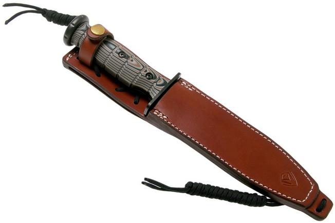 Image for Medford USMC Fighter S35VN Fixed Blade, Black PVD, Multi-colour G10, survival knife