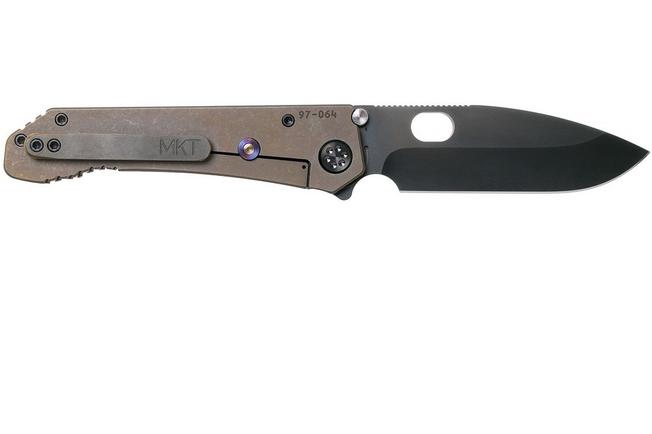 Afbeelding voor Medford 187DP Drop Point, Faced Flamed Tiger Stripe Ti, PVD Black D2, zakmes