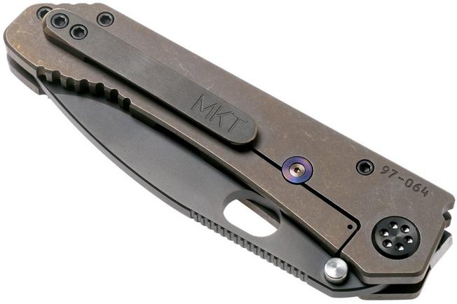 Afbeelding voor Medford 187DP Drop Point, Faced Flamed Tiger Stripe Ti, PVD Black D2, zakmes