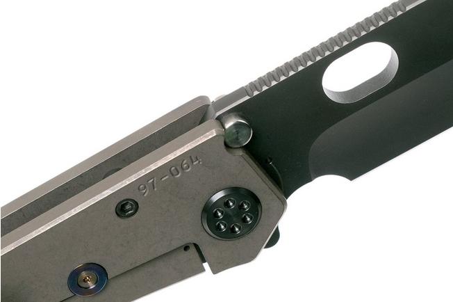 Afbeelding voor Medford 187DP Drop Point, Faced Flamed Tiger Stripe Ti, PVD Black D2, zakmes