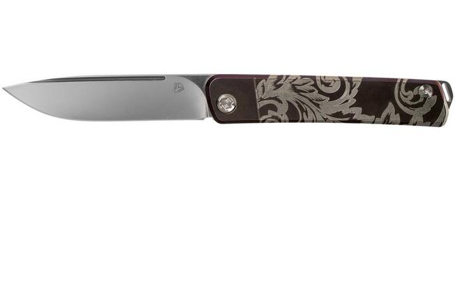 Imagen para Medford Gentleman Jack S35VN, Tumbled Blade, Violet Filigree Handle, Silver Hardware navaja