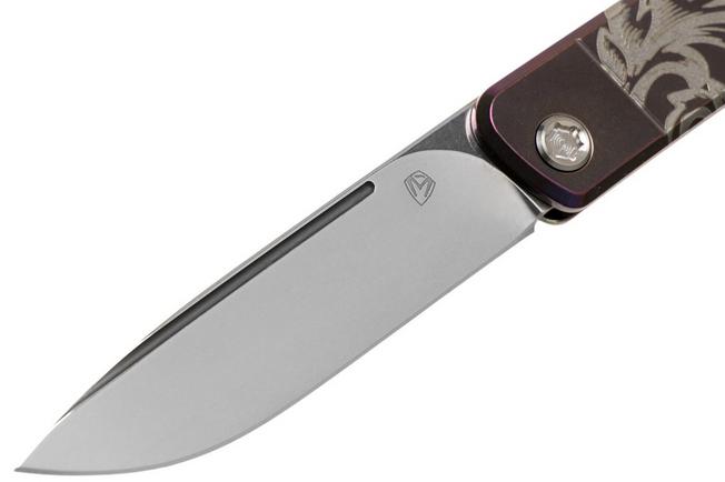 Imagen para Medford Gentleman Jack S35VN, Tumbled Blade, Violet Filigree Handle, Silver Hardware navaja
