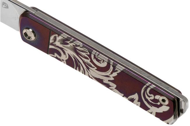 Imagen para Medford Gentleman Jack S35VN, Tumbled Blade, Violet Filigree Handle, Silver Hardware navaja