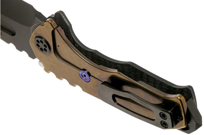Imagen para Medford Praetorian Genesis G S35VN, PVD Droppoint Blade, Black G10 Handle, PVD Hardware navaja