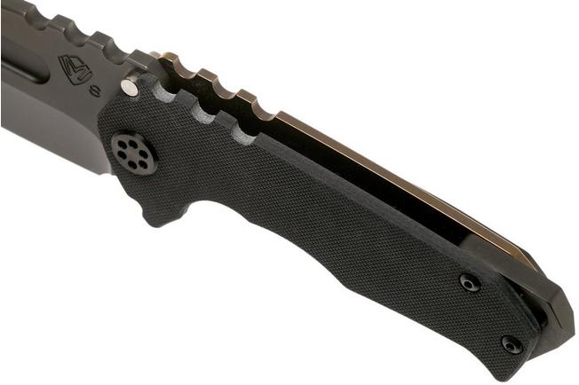 Imagen para Medford Praetorian Genesis G S35VN, PVD Droppoint Blade, Black G10 Handle, PVD Hardware navaja
