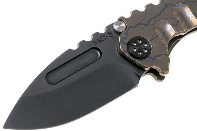 Imagen para Medford Micro Praetorian T, Drop PVD S35VN Blade, Bronze Lightning Strike Ti Handle navaja