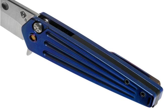 Imagen para Medford Nosferatu Flipper S35VN, Tumbled Blade, Blue Handle Flamed Hardware navaja