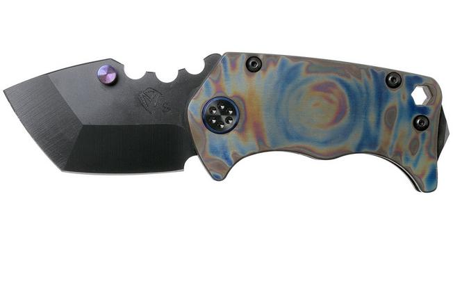 Imagen para Medford Panzer Faced Flamed Blue Handle, PVD S35VN navaja