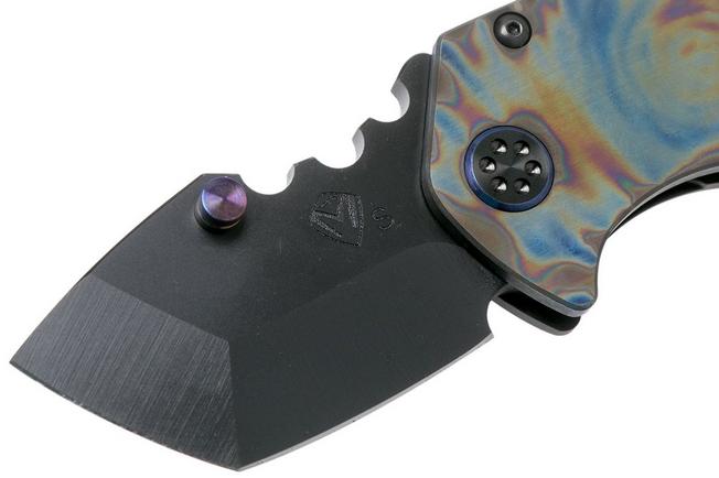 Imagen para Medford Panzer Faced Flamed Blue Handle, PVD S35VN navaja