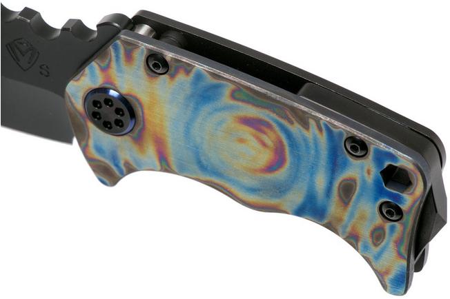 Imagen para Medford Panzer Faced Flamed Blue Handle, PVD S35VN navaja