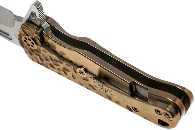 Imagen para Medford Proxima S35VN, Tumbled Blade, Bronze Falling Leafs Handle, Bronze Hardware navaja