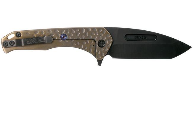 Afbeelding voor Medford Praetorian Slim Flipper, Tanto PVD S35VN, Bronze Falling Leaf Handles zakmes