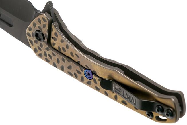 Afbeelding voor Medford Praetorian Slim Flipper, Tanto PVD S35VN, Bronze Falling Leaf Handles zakmes