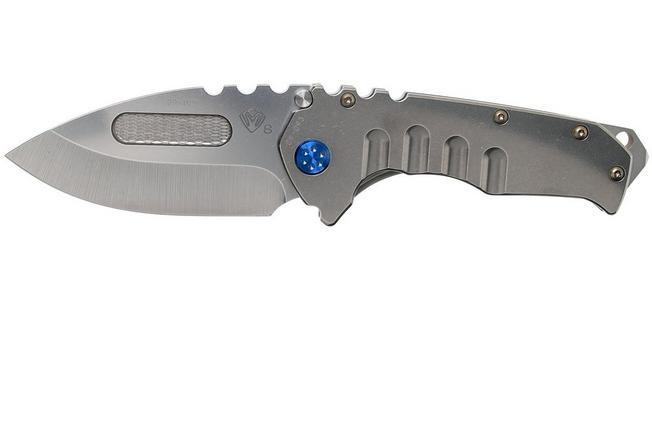 Imagen para Medford Praetorian T S35VN, Tumbled Droppoint, Tumbled Handle, Blue Hardware navaja