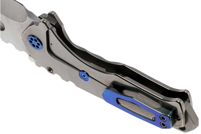 Imagen para Medford Praetorian T S35VN, Tumbled Droppoint, Tumbled Handle, Blue Hardware navaja