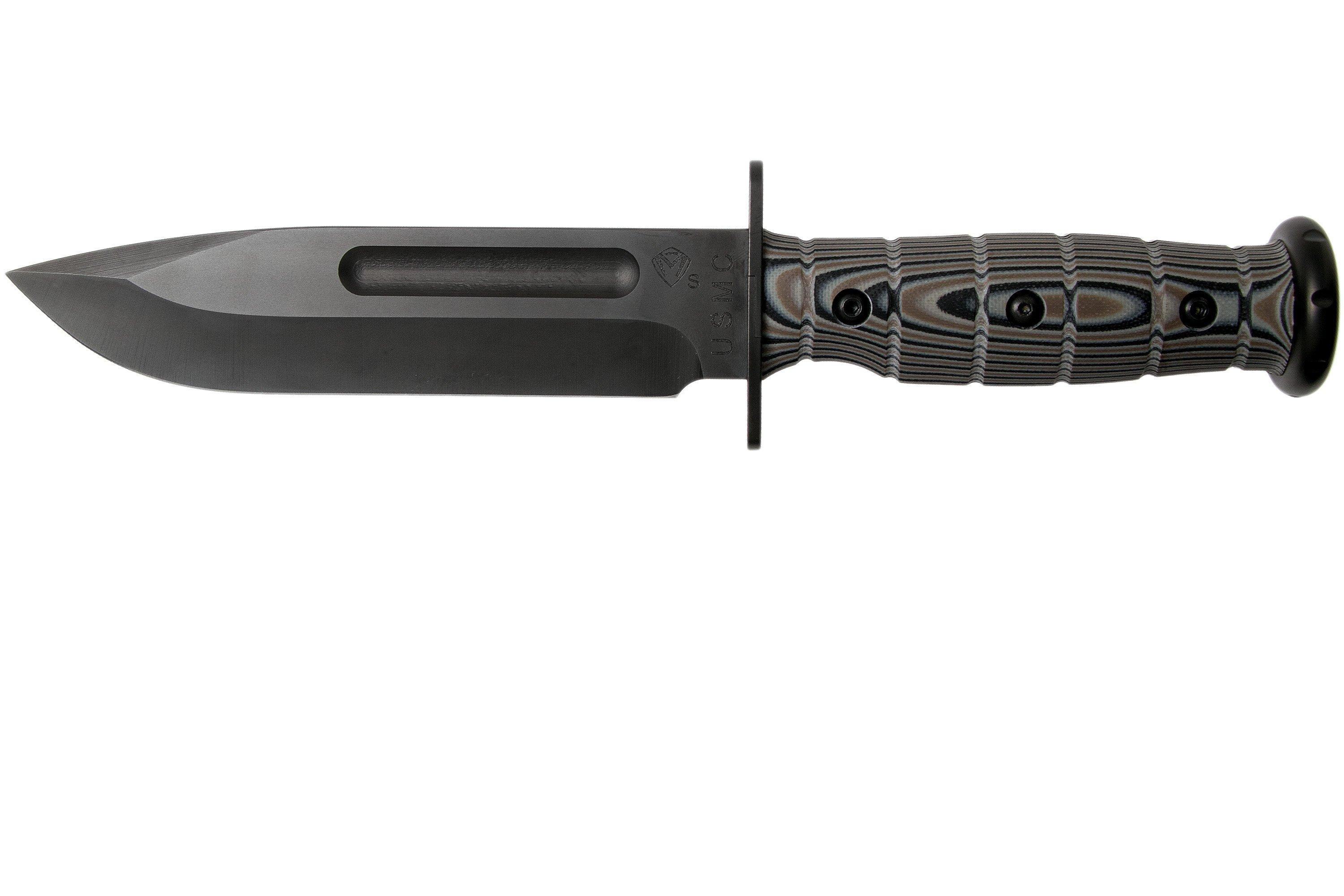 Medford USMC Fighter S35VN Fixed Blade, Black PVD, Multicolour Coyote