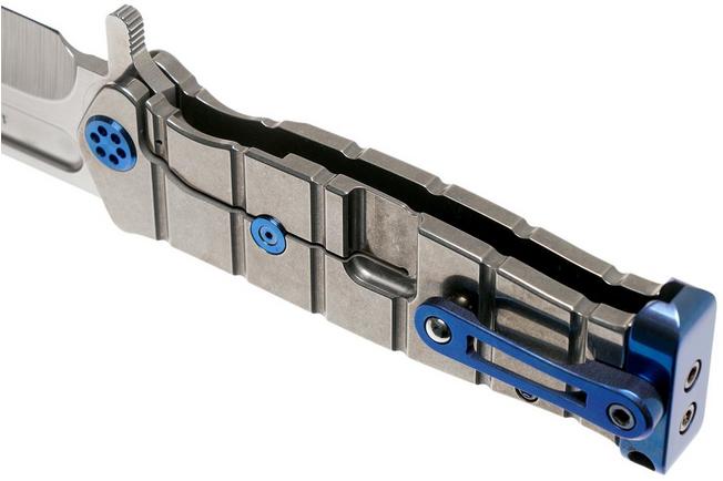 Imagen para Medford USMC Fighter Flipper S35VN, Tumbled Blade, Tumbled Handle, Blue Hardware navaja