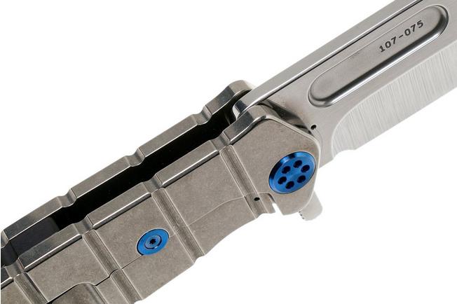 Imagen para Medford USMC Fighter Flipper S35VN, Tumbled Blade, Tumbled Handle, Blue Hardware navaja