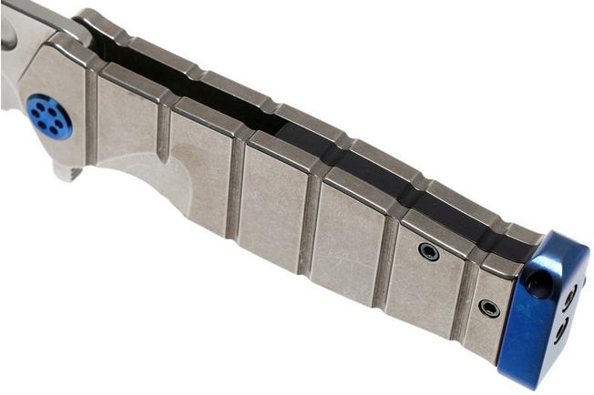 Imagen para Medford USMC Fighter Flipper S35VN, Tumbled Blade, Tumbled Handle, Blue Hardware navaja