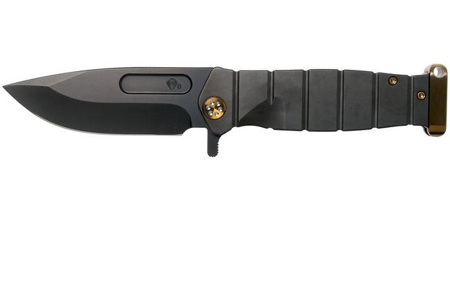 Imagen para Medford USMC Fighter Flipper S35VN, PVD Blade, PVD Handle, Bronze Hardware navaja