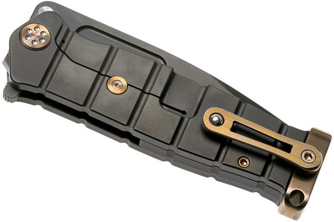 Imagen para Medford USMC Fighter Flipper S35VN, PVD Blade, PVD Handle, Bronze Hardware navaja