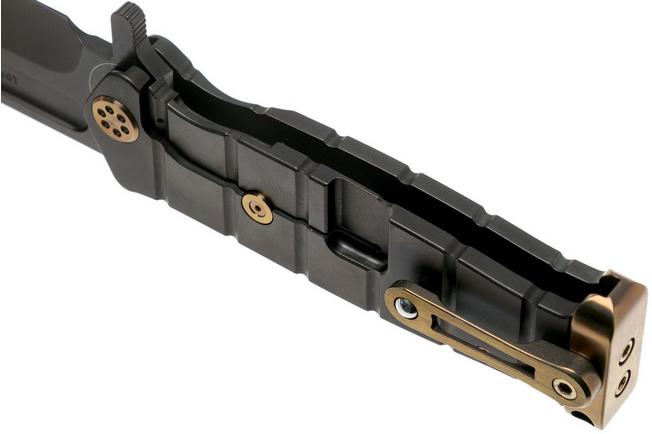 Imagen para Medford USMC Fighter Flipper S35VN, PVD Blade, PVD Handle, Bronze Hardware navaja