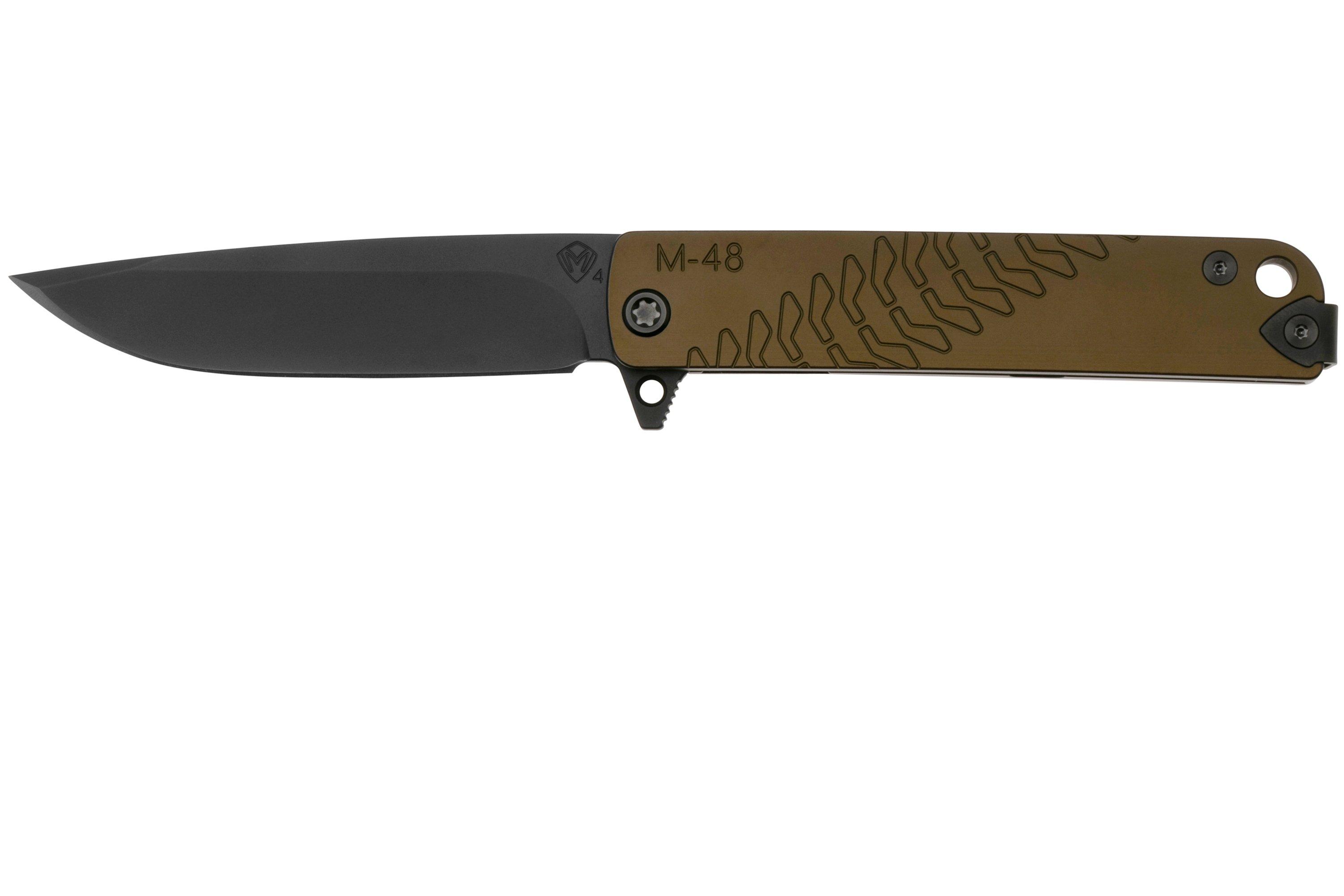 Medford M-48, S45VN DLC Blade Yellow Handle DLC Spring PVD