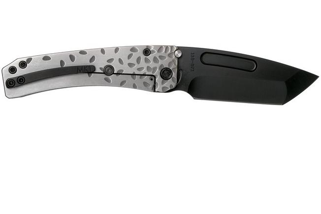 Imagen para Medford Midi Marauder S35VN, PVD Tanto Blade, Silver Falling Leaf Handle, Black Hardware navaja