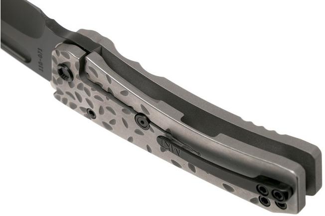 Imagen para Medford Midi Marauder S35VN, PVD Tanto Blade, Silver Falling Leaf Handle, Black Hardware navaja