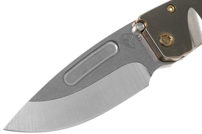 Imagen para Medford Midi Marauder S35VN, Tumbled Blade, Bronze Silver Grooves Handle, Bronze Hardware navaja