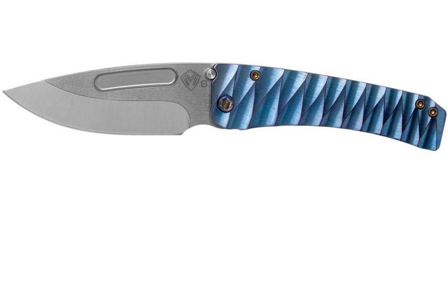 Imagen para Medford Midi Marauder S35VN, Tumbled Tanto Blade, Blue Lightning Handle, Flamed Hardware navaja