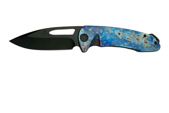 Imagen para Medford On Belay S35VN, PVD Drop Point, Faced Flamed Galaxy Handle, PVD Hardware navaja