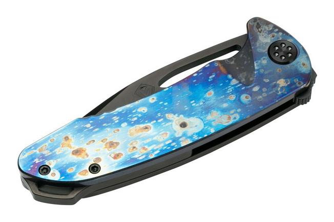 Imagen para Medford On Belay S35VN, PVD Drop Point, Faced Flamed Galaxy Handle, PVD Hardware navaja