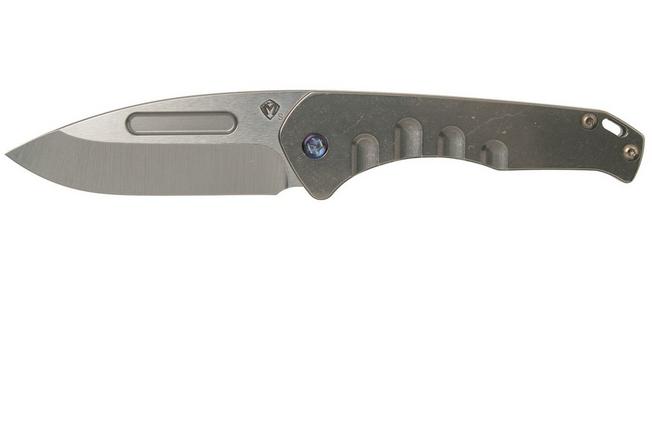 Imagen para Medford Praetorian Slim S35VN, Satin Drop Point, Silver Tumbled Handle, Flamed Hardware, navaja
