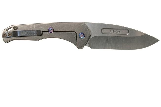 Imagen para Medford Praetorian Slim S35VN, Satin Drop Point, Silver Tumbled Handle, Flamed Hardware, navaja