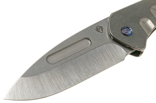 Imagen para Medford Praetorian Slim S35VN, Satin Drop Point, Silver Tumbled Handle, Flamed Hardware, navaja