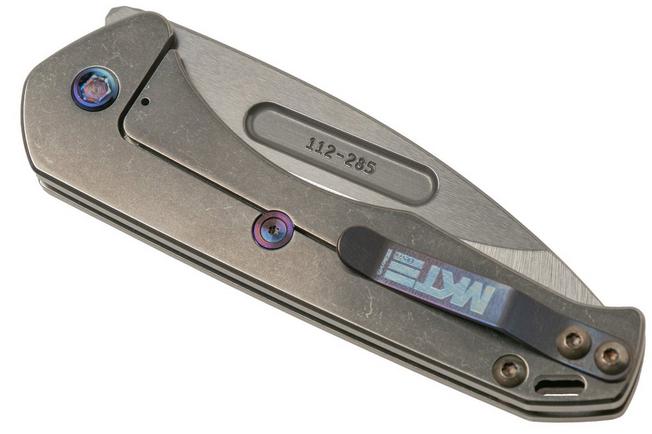 Imagen para Medford Praetorian Slim S35VN, Satin Drop Point, Silver Tumbled Handle, Flamed Hardware, navaja