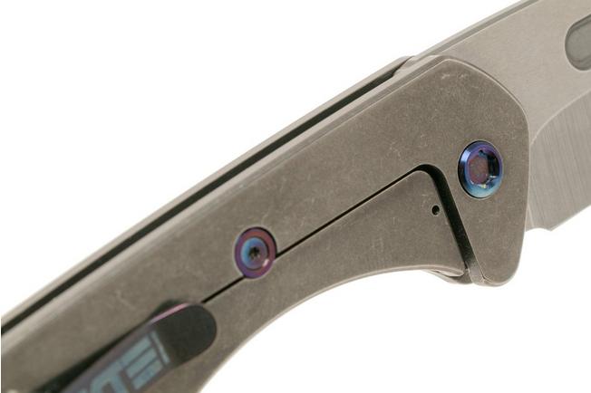 Imagen para Medford Praetorian Slim S35VN, Satin Drop Point, Silver Tumbled Handle, Flamed Hardware, navaja