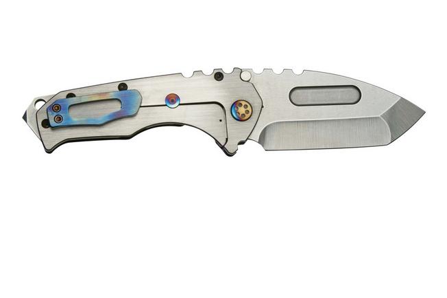 Imagen para Medford Praetorian T S35VN, Tumbled Tanto, Satin Violet/Silver Handle, Flamed Hardware navaja