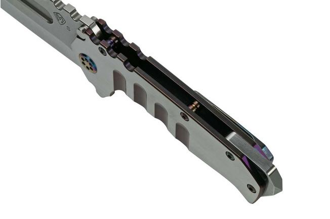 Imagen para Medford Praetorian T S35VN, Tumbled Tanto, Satin Violet/Silver Handle, Flamed Hardware navaja