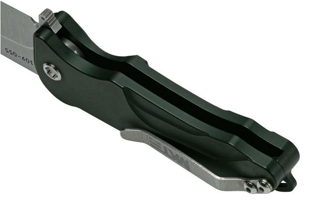 Bild für Medford Smooth Criminal S35VN Tumbled, Taschenmesser mit grünem Aluminiumgriff