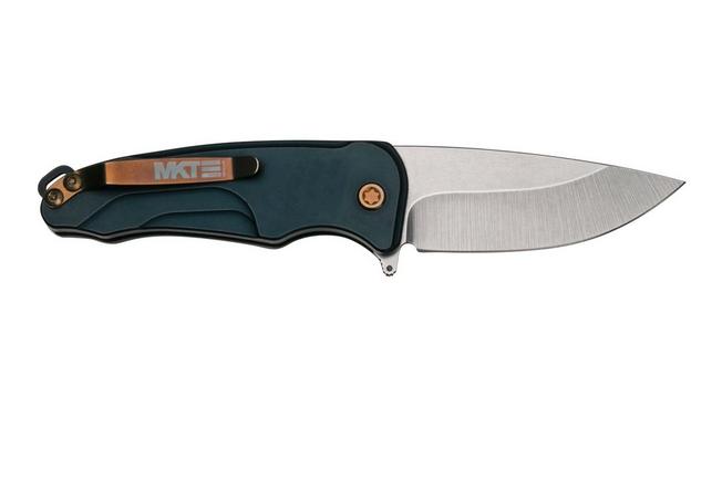 Imagen para Medford Smooth Criminal S35VN, Satin Blade, Blue Handle, Bronze Hardware navaja
