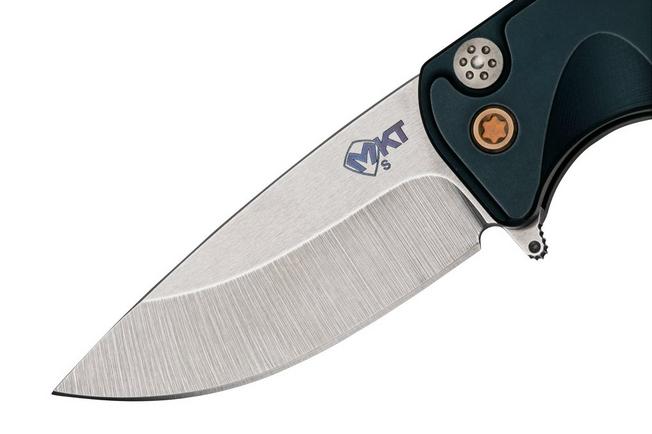 Imagen para Medford Smooth Criminal S35VN, Satin Blade, Blue Handle, Bronze Hardware navaja