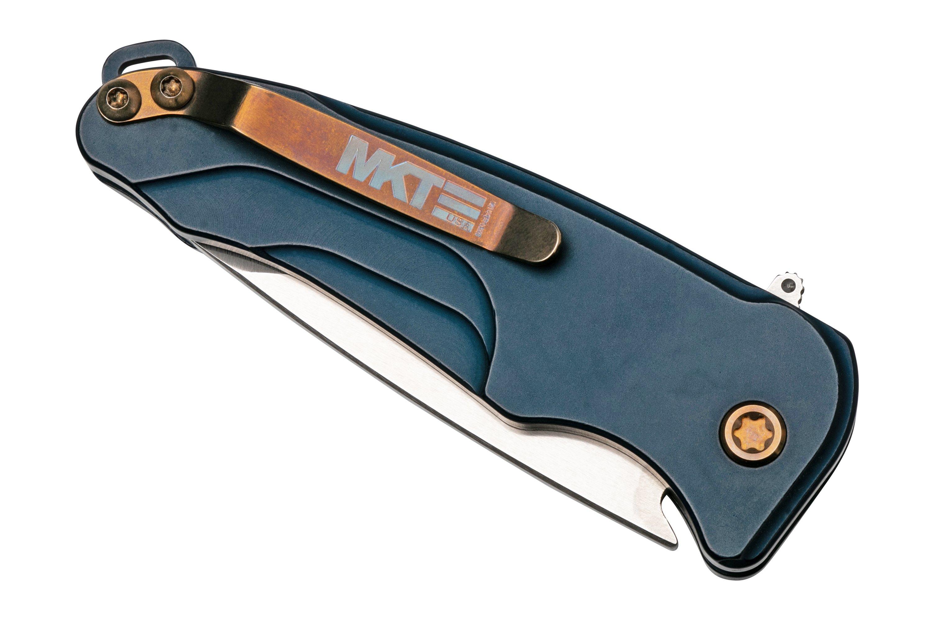 Medford Smooth Criminal S35VN, Satin Blade, Blue Handle, Bronze