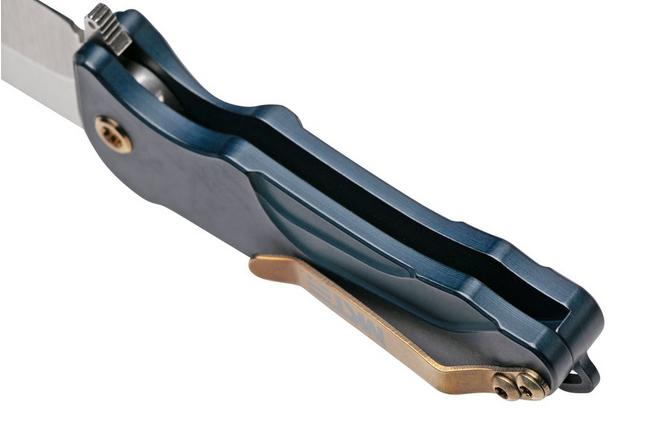 Imagen para Medford Smooth Criminal S35VN, Satin Blade, Blue Handle, Bronze Hardware navaja
