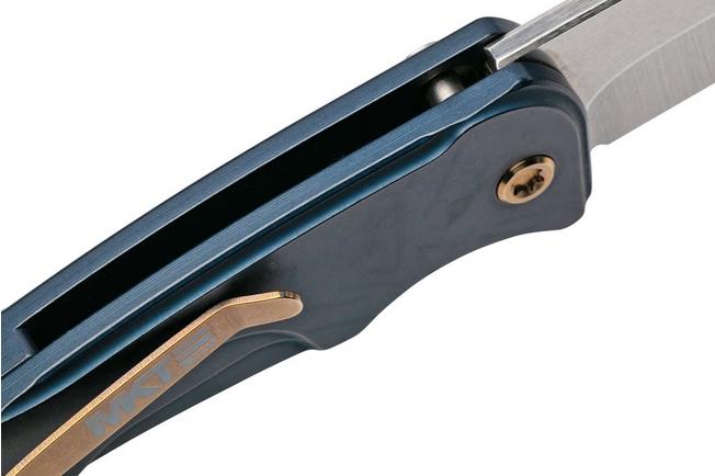 Imagen para Medford Smooth Criminal S35VN, Satin Blade, Blue Handle, Bronze Hardware navaja